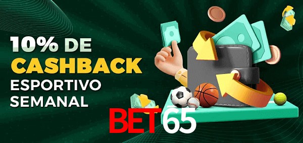10% de bônus de cashback na Bet65